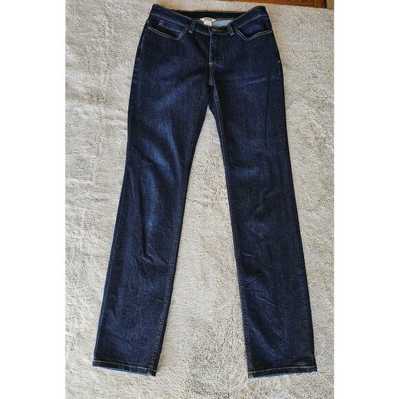 Duluth Trading Co Dark Wash Blue Denim Straight Leg Jeans Womens Sz 6x33 - Picture 6 of 6